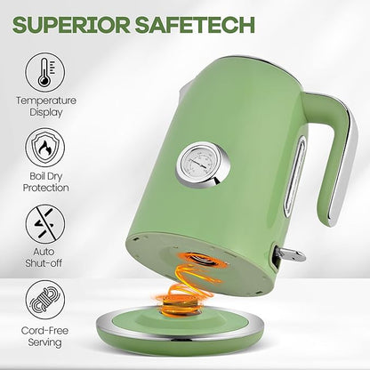 Pukomc Electric Kettle, 1.7L Stainless Steel Electric tea kettle - Image 3