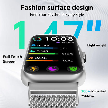 fitness tracker with 24/7 continuous heart rate, blood shown in use