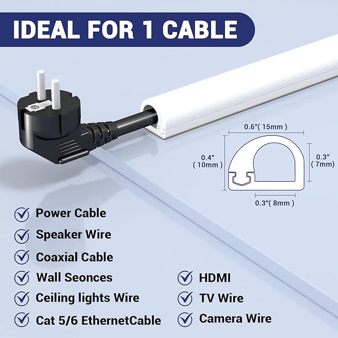 78 in Cord Hider Wall, Wire Covers - Image 2