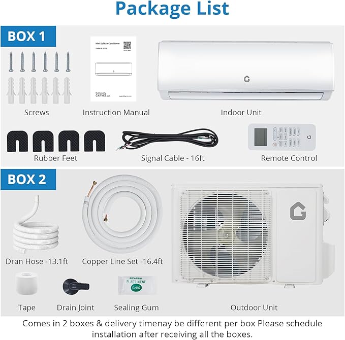 9000BTU Mini Split Air Conditioner& Heater, 20 SEER2 208-230V Wall-Mounted - Image 2