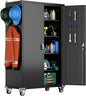 43.3"Wx21.9"Dx72"H Upgraded Wide and Deep Garage Storage Cabinet by REEMOON