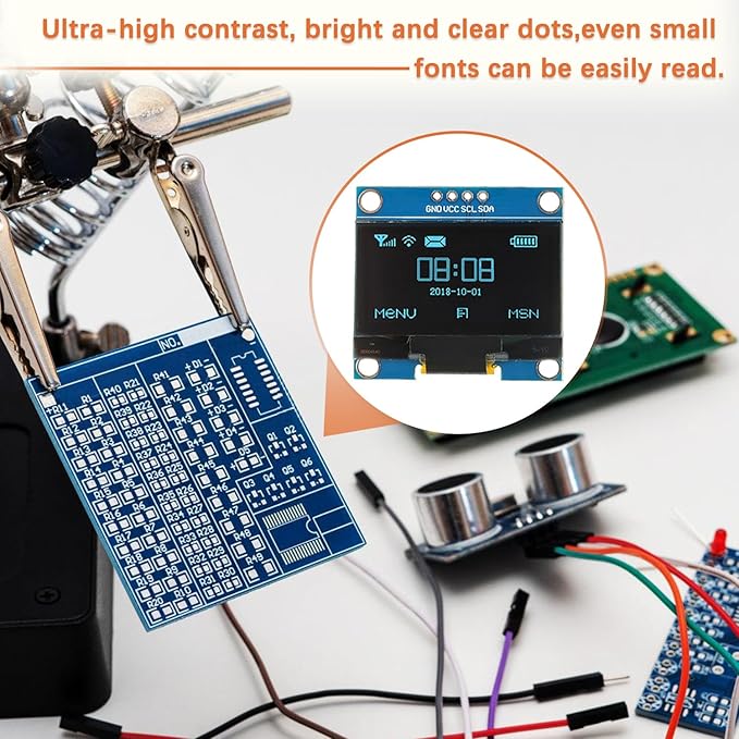 JAMHER 1.3 Inch I2C IIC OLED Display Module 128x64 Pixel Mini Self-Luminous - Image 6