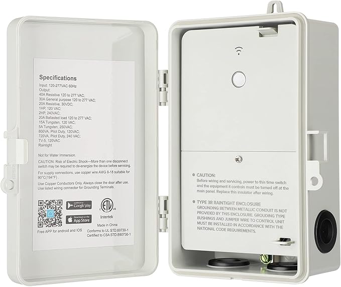 DEWENWILS Pool Timer, WiFi Timer Switch, Heavy Duty 40A 120-277 VAC 2HP by DEWENWILS