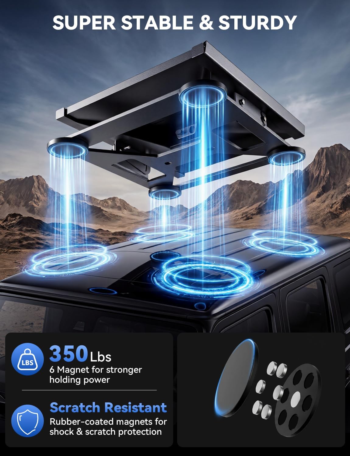 vehiker starlink mini mount magnetic, 30° adjustable car, close-up detail