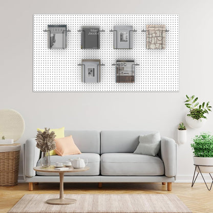 6 pair expandable literature display shelf for pegboard, package contents