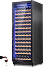 24" Wine Cooler Refrigerator Black, 24 Inch Wide Large Capacity by Velivi-SpecialistinFridge