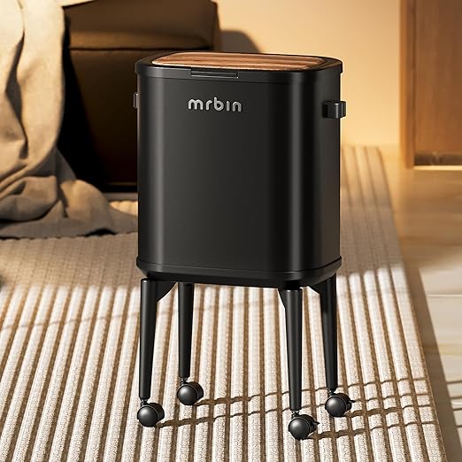 MRBIN Metal Slim Bathroom Trash Can by mrbin