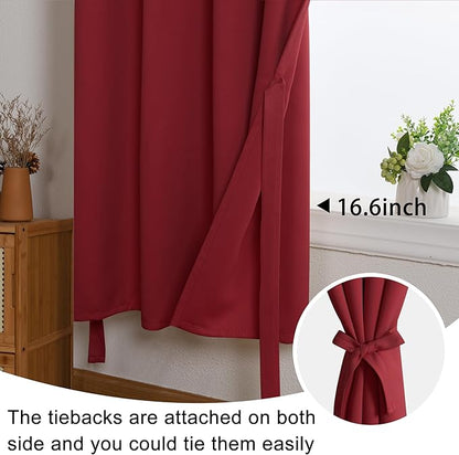 JIUZHEN Short Curtains Kitchen Half Window Blackout Curtains - Image 6