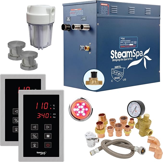 SteamSpa 10.5kW Steam Sauna Generator Executive Bundle 240V Steam Generator by SteamSpa