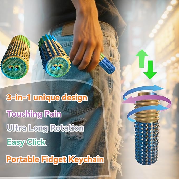 Pain Stim Fidget, Rotating Fidget, Fidget Clicker, 3-in-1 Design, Attention - Image 8