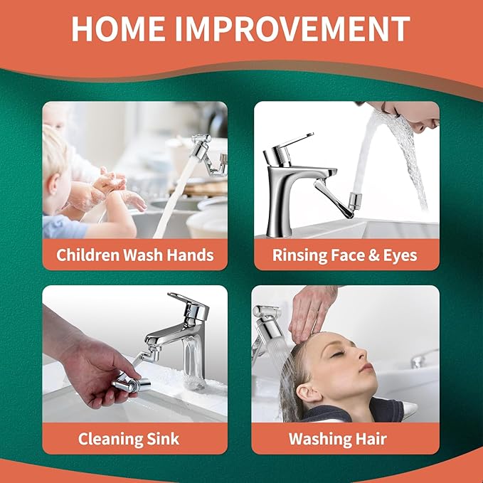 Patented CECEFIN 1080°Swivel Faucet-Extender Sink-Aerator - Image 6