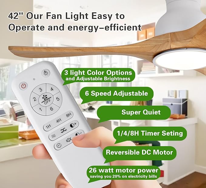 Gaizw 42 Inch Low Profile Ceiling Fans - Image 5