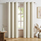 DUALIFE Cream Curtains 2 Panels Sets 42 x 84 Inch Length Beige Blackout Window by DUALIFE