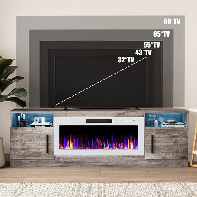 VITESSE TV Stand Fireplace - Image 3