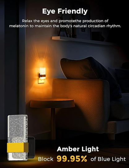 L LOHAS LED Night Light, Amber Night Lights Plug Into Wall, Dusk to Dawn Sensor - Image 4