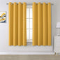 DUALIFE Yellow Curtains 45 Inches Long Blackout Curtain Panels by DUALIFE