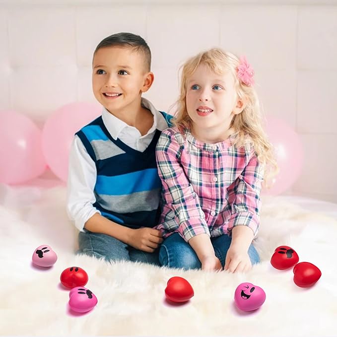 JOYIN 15 Pcs Valentines Day 3 inch Heart Stress Balls Stress Relief Heart - Image 5