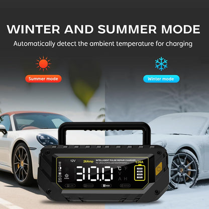 26a 6v/12v/24v smart battery charger – automatic maintainer, package contents