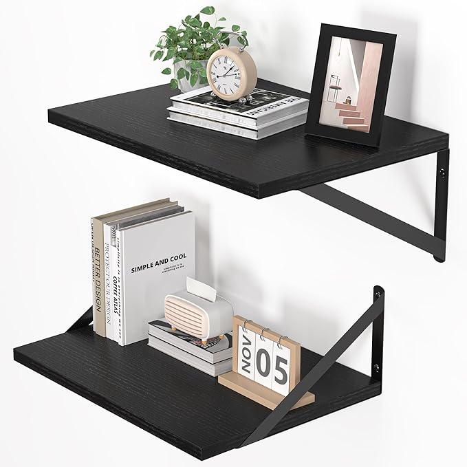 Heimlove Black Deep Floating Shelves by Heimlove