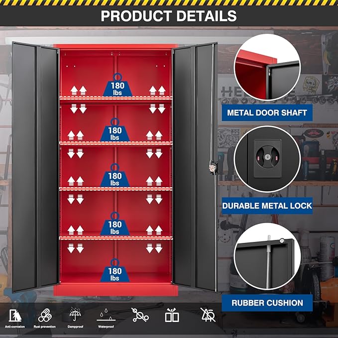Metal Storage Cabinet-72” Tall Steel File Cabinets - Image 5