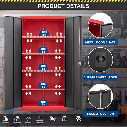 Metal Storage Cabinet-72” Tall Steel File Cabinets - Image 5