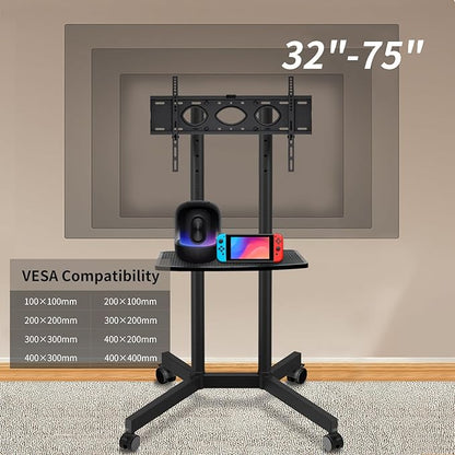 Solid Grace Rolling TV Stand - Image 2