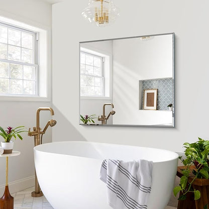 CILIBER Beveled Bathroom Mirror, 36x40 Inch Large Bathroom Mirrors - Image 8