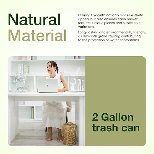 2 Gallons Wicker Waste Basket - Image 3