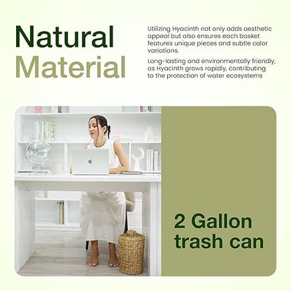 2 Gallons Wicker Waste Basket - Image 3