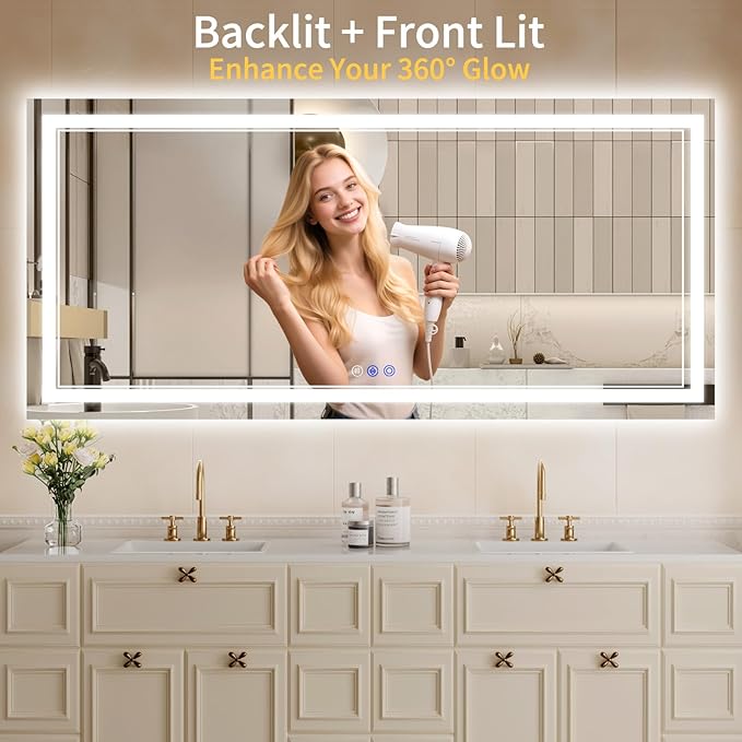 28"x60" LED Bathroom Mirror - Image 2