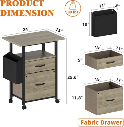 GYIIYUO 2 Drawer File Cabinet - Image 3