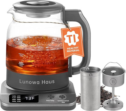 Titanium & Glass Electric Tea Kettle & Tea Maker, Pro Steam Extraction by Unknown