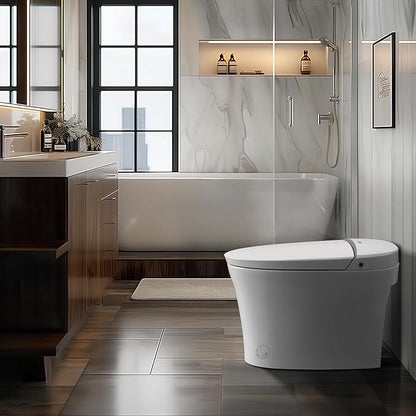 Smart Toilet with Heated Seat & Auto Flush, 1.1/1.6 GPF One Piece Tankless - Image 7