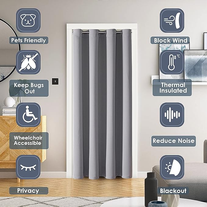 ChrisDowa Blackout Door Curtains - Image 2