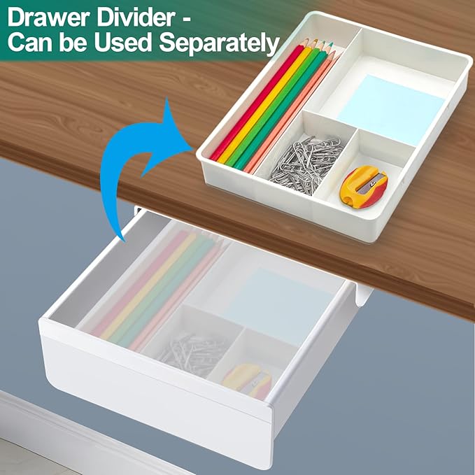 Under Desk Table Drawer Storage Organizer, Slide Out Drawer - Image 3