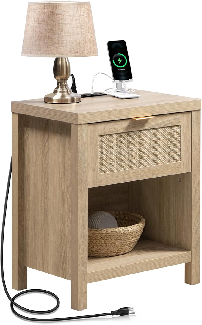 SICOTAS Night Stand with Charging Station by SICOTAS