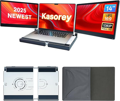 2025 New Upgraded Laptop Screen Extender Portable Monitor, 1080P FHD IPS Screen by Kasorey