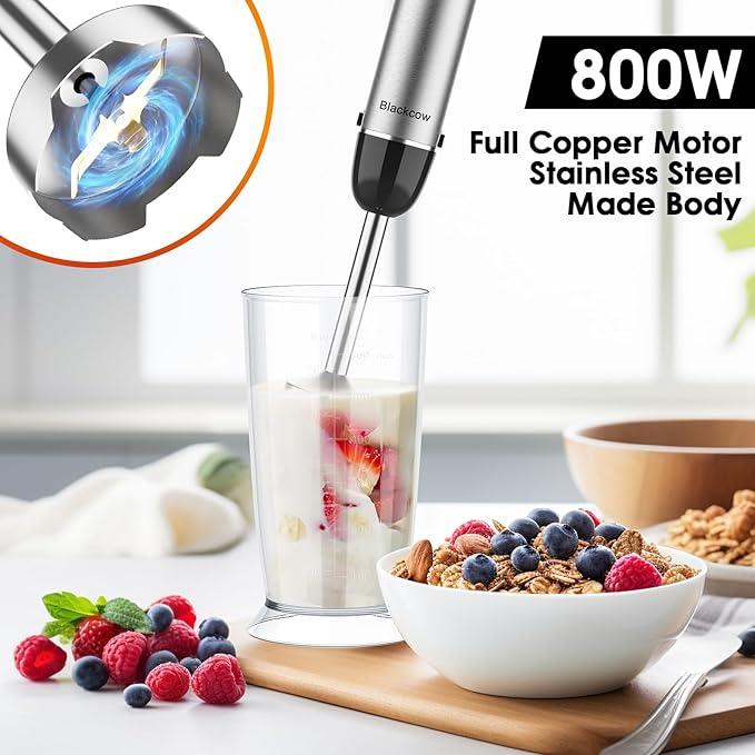 Immersion Blender Handheld for Kitchen, Emulsion Blender Handheld - Image 4