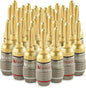 Nakamichi FanLock Excel Series 24k Gold Plated Banana Plugs 10 AWG by Nakamichi