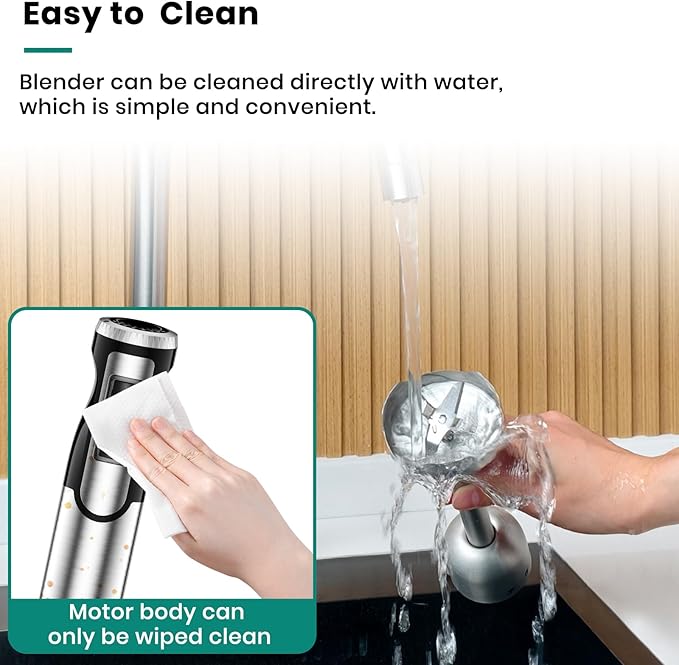 1800W Immersion Blender Handheld 4-in-1 Hand Blender Stick - Image 9