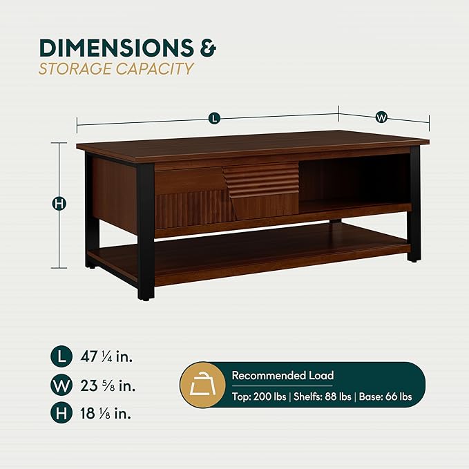 Bme Trapeze Coffee Table for Living Room – Modern Wooden Center Table - Image 2