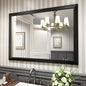 Amorho Black Bathroom Mirror, 48x35 Inch Thick Metal Framed Wall Mirrors by Amorho