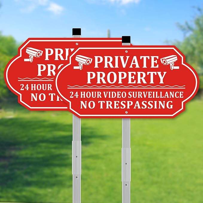 No Trespassing Signs Private Property, Video Surveillance Sign, No Trespassing by Unknown
