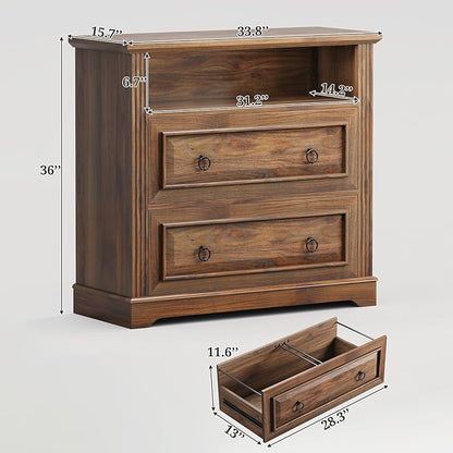 Itaar 2 Drawer File Cabinet, Farmhouse Filing Cabinet - Image 2