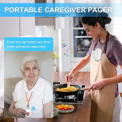 ChunHee Wireless Caregiver Pager Call Button Nurse Alert System Call Bell - Image 2