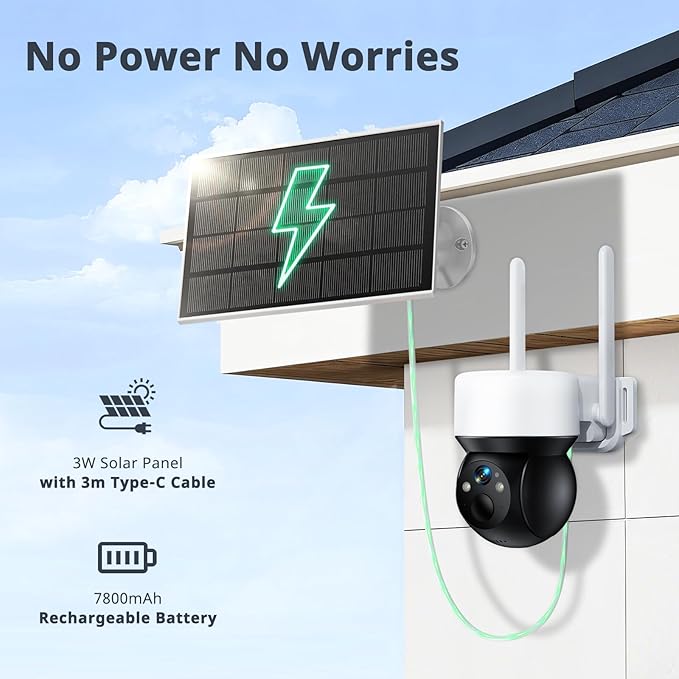 YOTON 4G LTE Cellular Solar Security Camera Wireless Outdoor, No WiFi Needed - Image 3