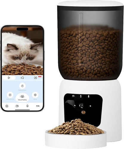 Automatic Cat Feeder with 2K Camera, 5G WiFi Smart Pet Food Dispenser by Stralith