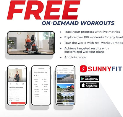 Sunny Health & Fitness Elite Recumbent Cross Trainer & Elliptical Machine - Image 2