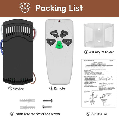 Universal Ceiling Fan Remote Control Kit, Replacement - Image 7
