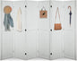 ECOMEX 6 Panel Room Divider, 5.6Ft Pegboard Display Wooden Room Divider Folding by ECOMEX